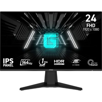 LCD Monitor, MSI, G242L E14, 23.8", Gaming, Tilt, Matte, Panel IPS, 1920x1080, 16:9, 144Hz, 1 ms, Colour Black, G242LE14