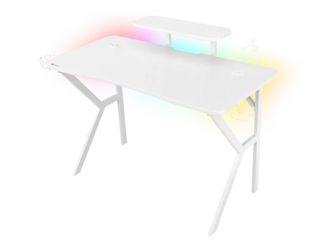 Genesis | Gaming Desk | Holm 320 RGB | White