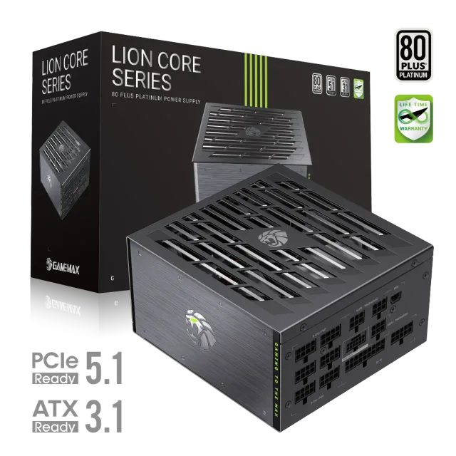 Gamemax PSU | LION CORE 1200P | 1200 W | Platinum | Full Modular