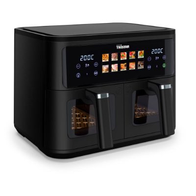 Tristar Double Basket Airfryer, FR-9075, Power 2500 W, Capacity 9 L, Hot air technology, Black
