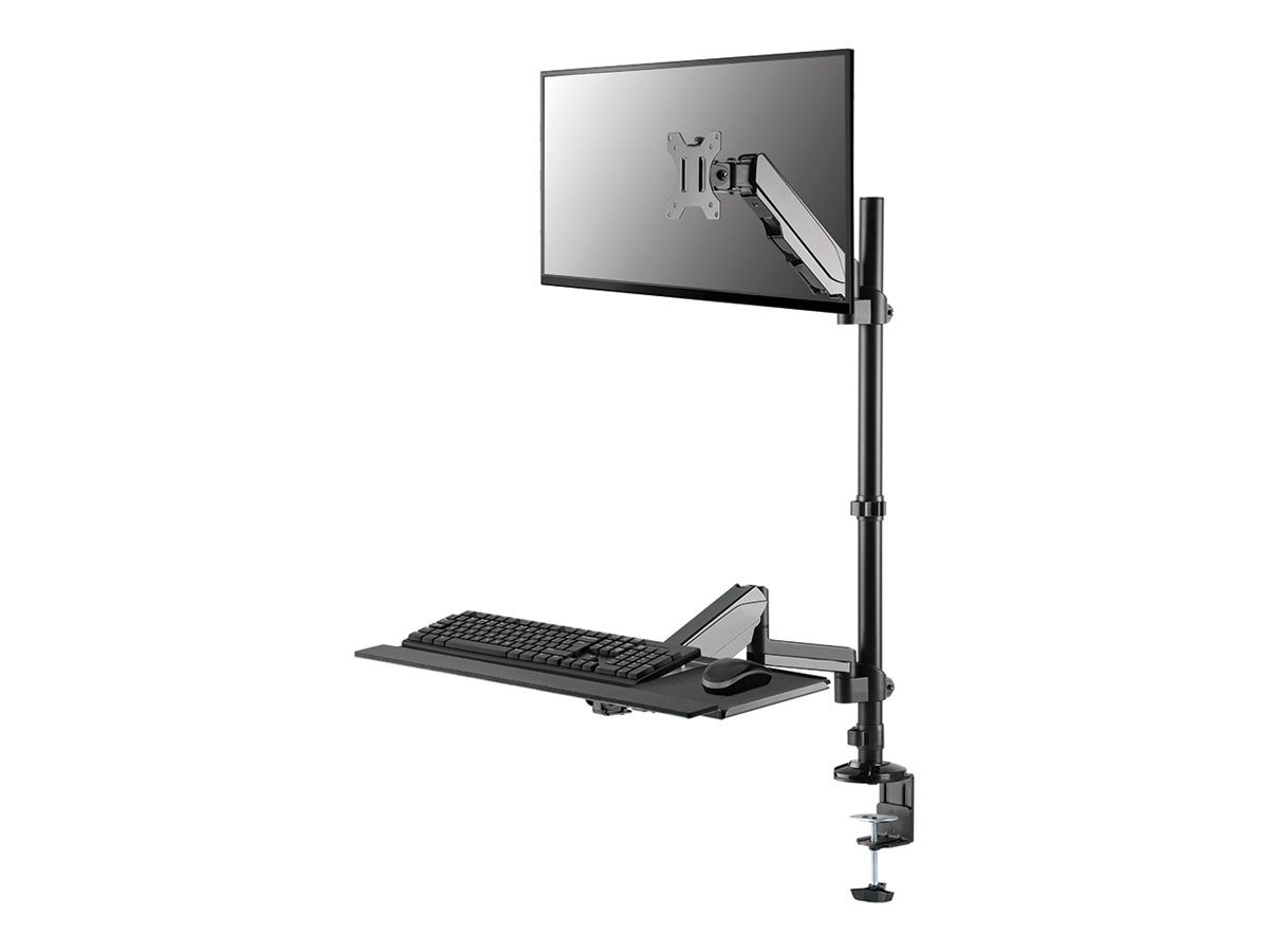 Neomounts Desk Mount, DS90-325BL1 Sit-stand workstation desk, Adjustable Height, Rotate, Tilt, Swivel, 17-32 ", Maximum weight (capacity) 9 kg, Black