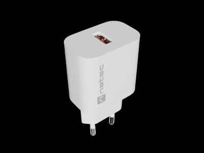 Natec Ribera USB Charger 1X USB-A 18W, White