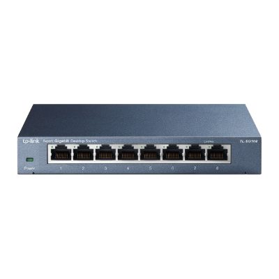 Switch, TL-SG108, Unmanaged, Desktop, Gigabit Ethernet (copper) ports quantity 8, Power supply type External, 36 month(s)