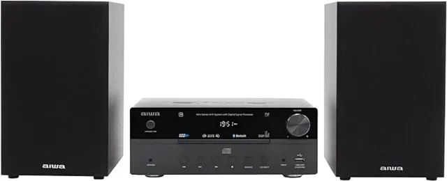 AIWA mikro mūzikas sistēma ar Bluetooth, melna