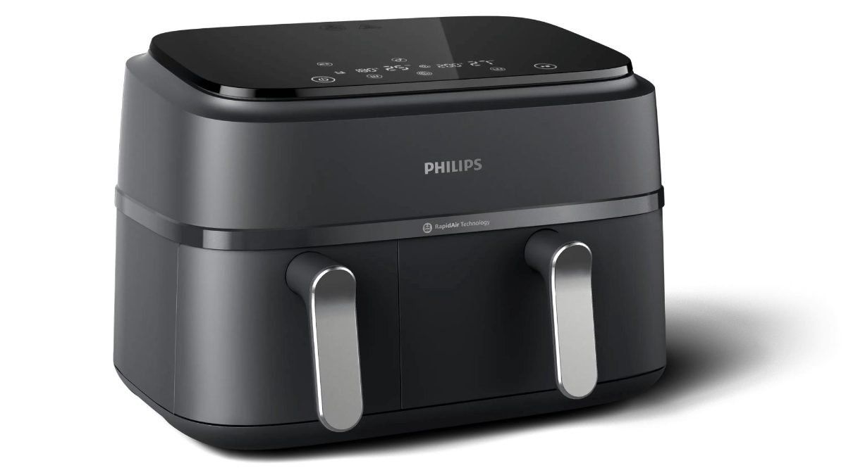 Philips Dual Basket Airfryer, NA351/00 3000 Series, Power 2750 W, Capacity 9 L, Rapid Air technology, Black