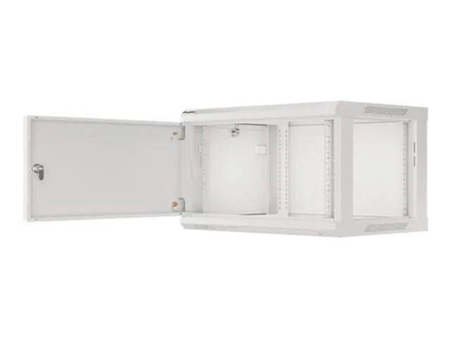 Lanberg | Rack cabinet 19" wall-mount 6U/600x450 for self-assembly with metal door (flat pack) | WF01-6406-00S | Grey