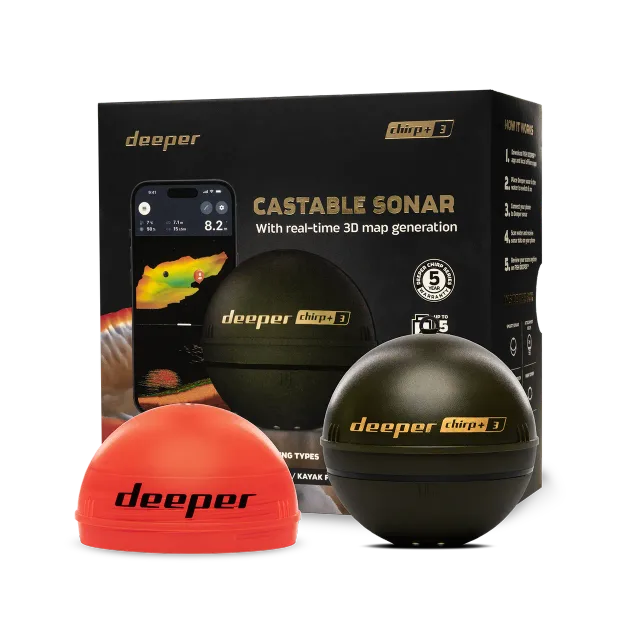 Deeper Smart Sonar Chirp+3 | Sonar | Wi-Fi | Brown Green