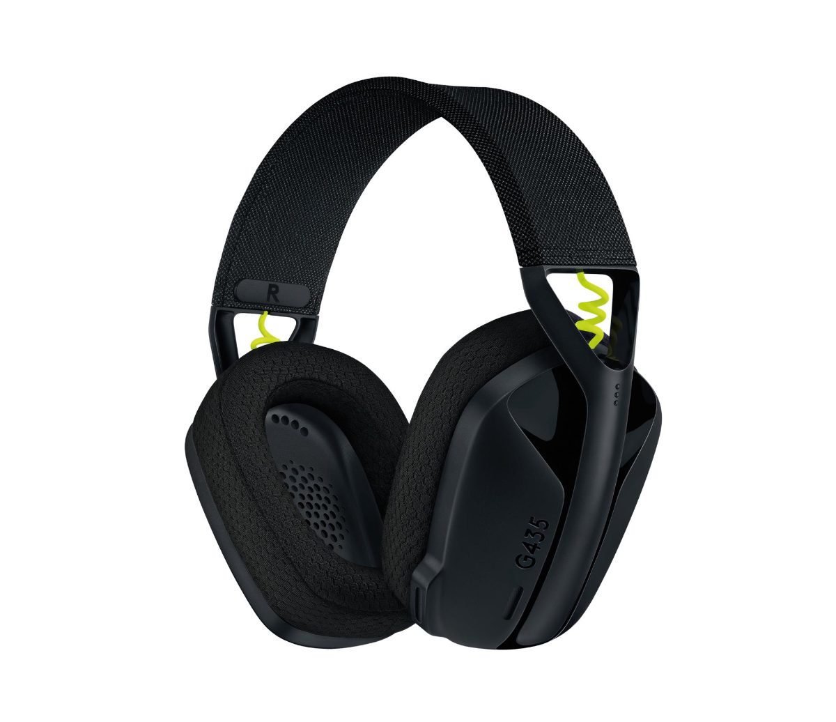 Logitech LIGHTSPEED Gaming Headset, G435, Bluetooth, Over-Ear, Microphone, Black and Neon Yellow, Wireless