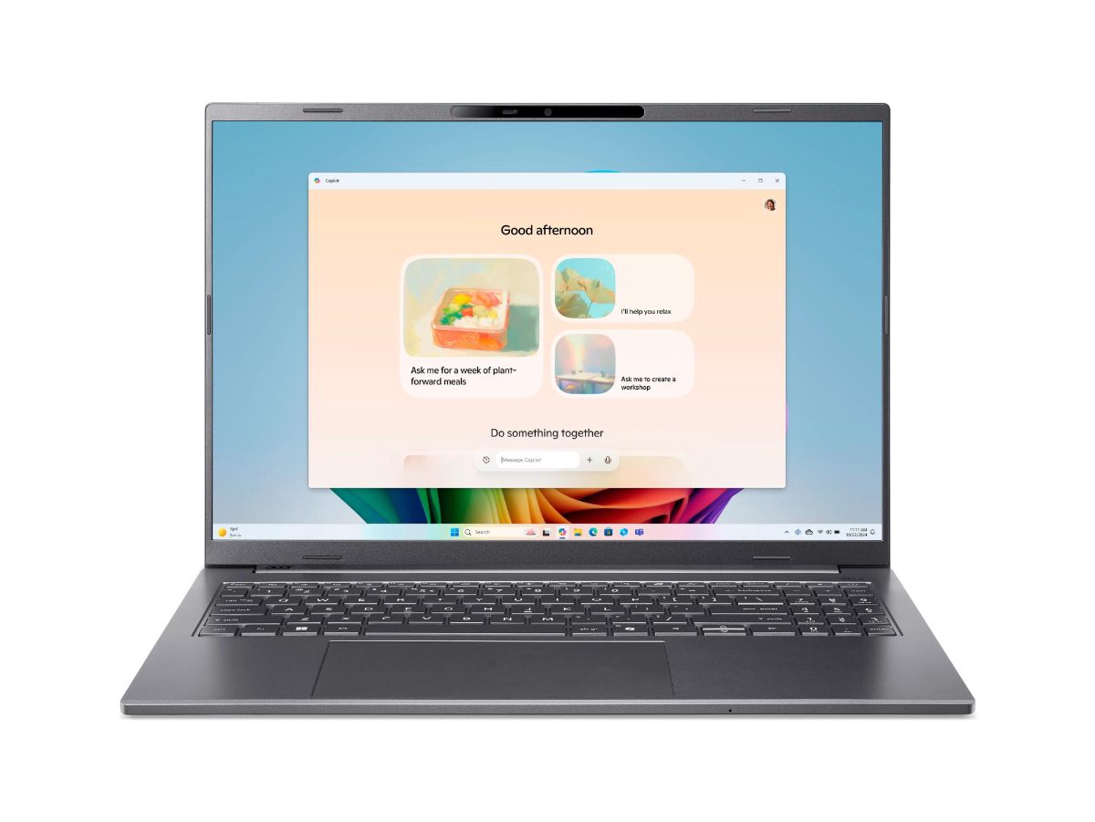 Notebook, ACER, Aspire, Aspire 16 AI, CPU Qualcomm Snapdragon, X1-26-100, 3 GHz, 16 ", 1920 x 1200 pixels, RAM 16 GB, LPDDR5x-SDRAM, SSD 512 GB, Discrete graphics Not available, On-board graphics Yes, Numeric keypad Yes, OS installed Windows 11 Home, Colour Grey, Weight 1.55 kg, NX.JLNEL.001
