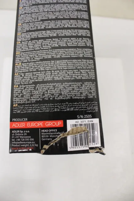 SALE OUT. Adler Nut Cookie Maker | AD 3071 | 750 W | Number of pastry 12 | Nuts | Black | DAMAGED PACKAGING