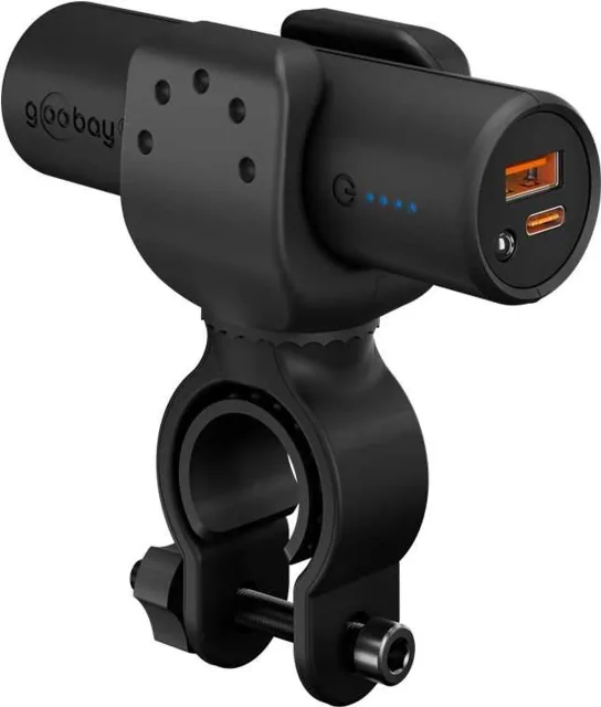 Goobay Bike Powerbank 5.0 with Reinforced Holder for Bicycle Handlebars | 60656 | 5000 mAh | Black