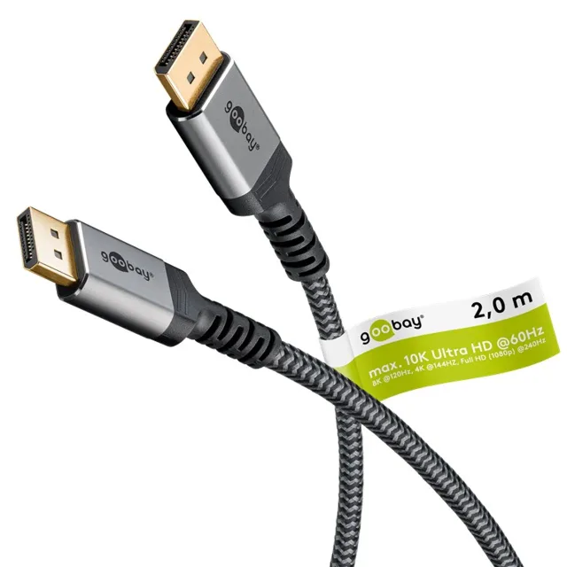 Goobay | DisplayPort Cable 2.0/2.1, 80 Gbit/s | 75685 | DisplayPort to DisplayPort