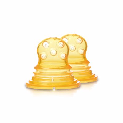 Kidsme Food Squezeer patentēts silikona uzgalis ar lieliem caurumiem pusšķidrai pārtikai, 2 gab., no 4 mēn.
