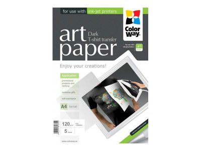 ART T-shirt transfer (dark), Photo Paper, 120 g/m², A4