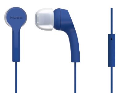 Headphones, KEB9iB, Wired, In-ear, Microphone, Blue