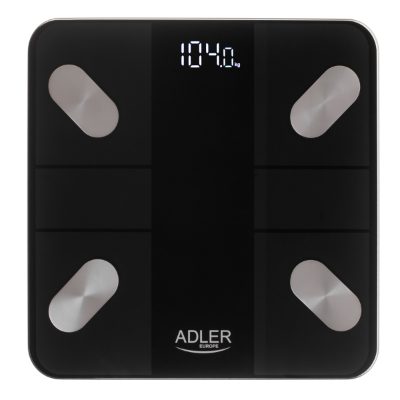 Smart Bathroom Scale, AD 8186b, Maximum weight (capacity) 180 kg, Accuracy 100 g, Body Mass Index (BMI) measuring, Black