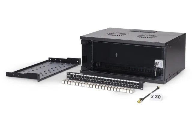 Digitus SOHO Pro network set, 483 mm (19") 4U, 540 x 400 mm | DN-49201-SET | Black