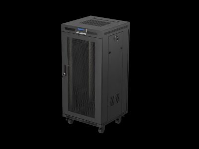 Lanberg Rack cabinet 19" free-standing 24U/600x600 (flat pack) with mesh door LCD V2, black, Lanberg