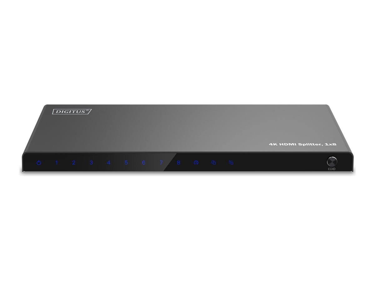 Digitus 4K HDMI Splitter, 1x8, DS-55338, Black