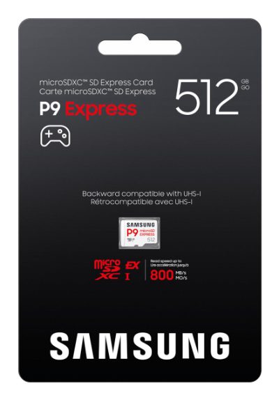 Samsung P9 Express, 512 GB, microSD, Flash memory class U3, V30, A1