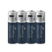 BATTERY RECH. LI-ION AA 1.5V/1400MAH 4P MRBAT161 MEDIARANGE