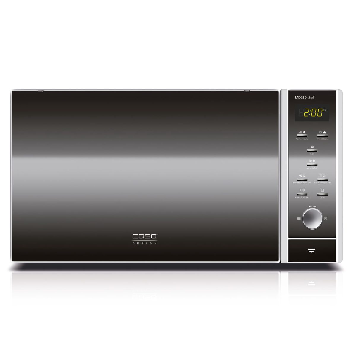 Microwave Oven with Grill and Convection, MCG 30 Chef, Free standing, 900 W, Convection, 30 L, Grill, Stainless steel/Black