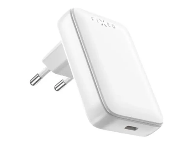 FIXED Slim USB-C Travel Charger, GaN, PD support, 30W, White | Fixed