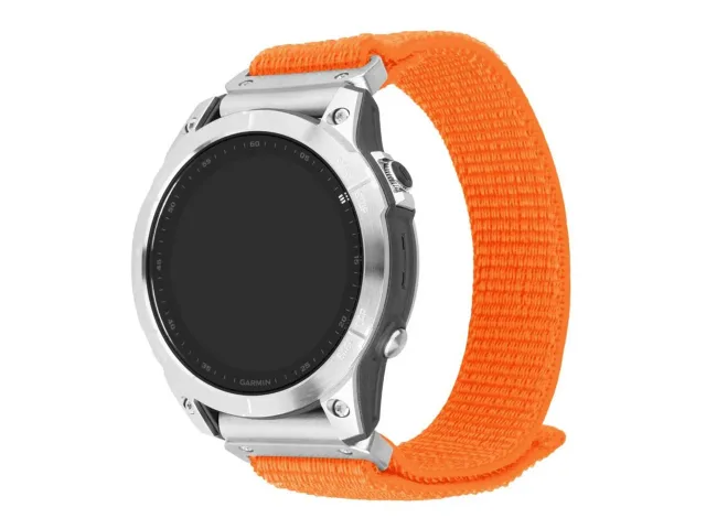 Fixed | Sporty Strap for Garmin QuickFit 26mm | 160-210 mm | Orange | Nylon