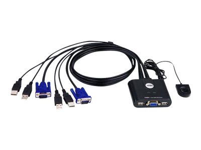 Aten 2-Port USB VGA Cable KVM Switch with Remote Port Selector, Aten, KVM  Cable KVM Switches  CS22U Search Product or keyword   2-Port USB VGA Cable KVM Switch with Remote Port Selector