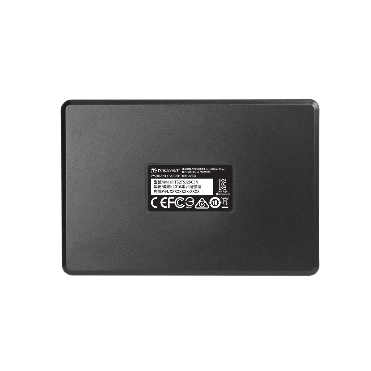 External HDD, TRANSCEND, StoreJet, 2TB, USB 3.1, Colour Iron Grey, TS2TSJ25C3N