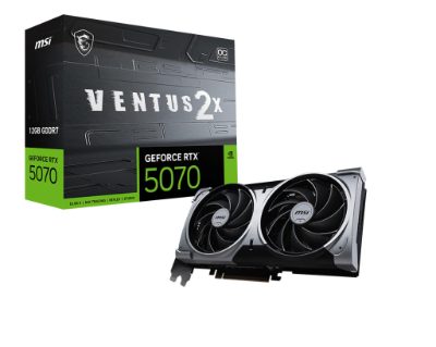 MSI GeForce RTX 5070 12G VENTUS 2X OC, NVIDIA, 12 GB, GeForce RTX 5070, GDDR7, HDMI ports quantity 1, PCI Express Gen 5