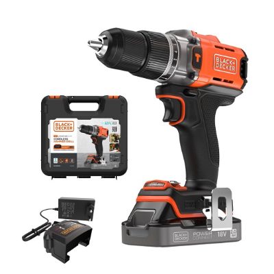 Cordless Drill Driver, BCD383D1XK-QW, 18 V, 2.0 Ah, Lithium