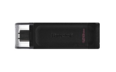 USB Flash Drive, DataTraveler 70, 128 GB, USB Type-C, Black