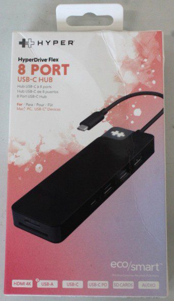 Hyper HyperDrive Flex 8 Port USB-C Hub, Black, Hyper HyperDrive Flex 8 Port USB-C Hub, Black, HD4102BKGL, HDMI ports quantity 1, Warranty 23 month(s)