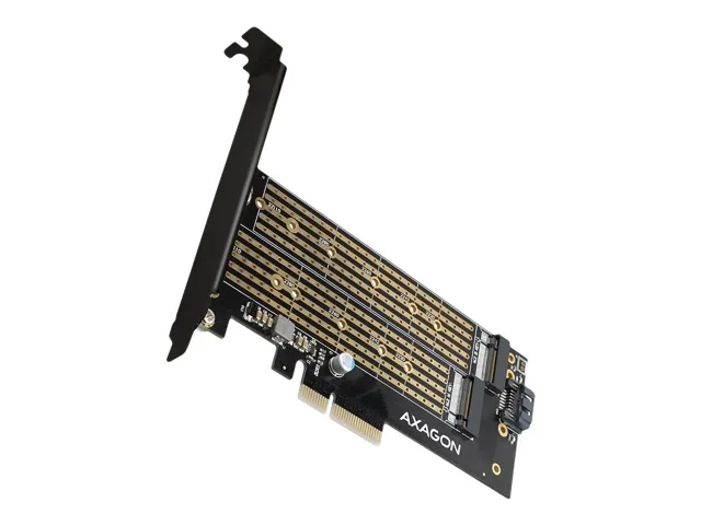 AXAGON PCI-Express x4 adapter to connect up to two M.2 disks to a computer | PCEM2-D