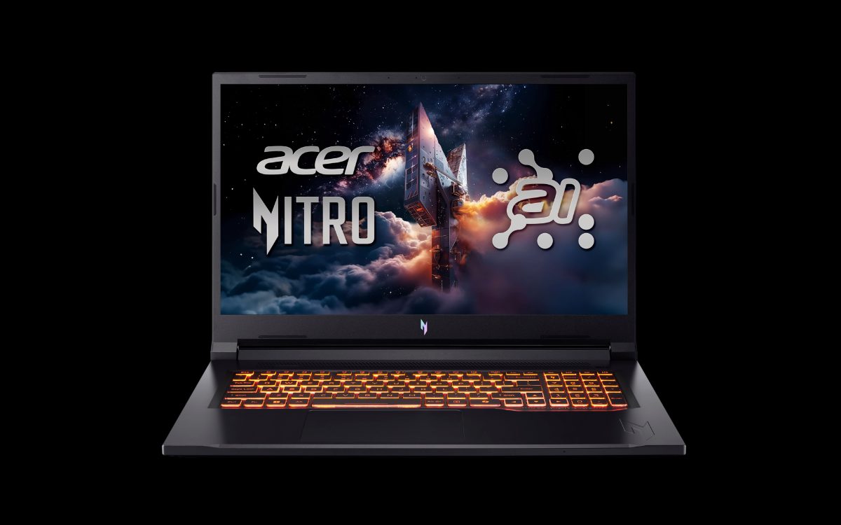 Nitro V 17 AI ANV17-41-R3C8, Obsidian Black, 17.3 ", IPS, FHD, 1920 x 1080 pixels, AMD Ryzen 5, 240, 16 GB, DDR5, Solid-state drive capacity 512 GB, NVIDIA GeForce RTX 5050, GDDR7, 8 GB, Windows 11 Home, 802.11ax, Bluetooth version 5.3, Keyboard language US international, Keyboard backlit, Warranty 24 month(s)