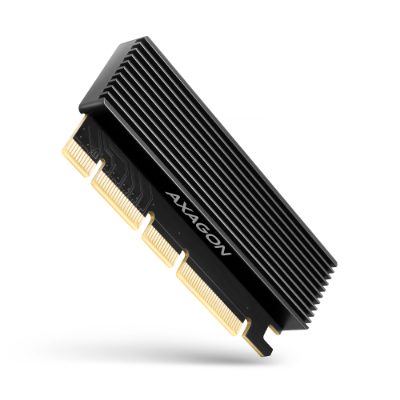AXAGON PCI-Express x16 adapter with cooler for connecting an NVMe M.2 SSD drive to a computer, PCEM2-XS