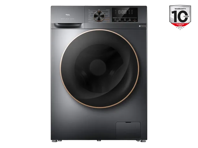 TCL Washing machine with dryer | CP1012SA0 | Energy efficiency class A/E | Front loading | Washing capacity 10 kg | 1200 RPM | Depth 63 cm | Width 60 cm | Display | LED | Drying system | Drying capacity 6 kg | Steam function