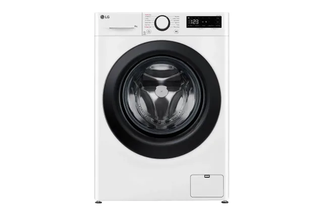 LG Washing machine | F2WR509SBW | Energy efficiency class A | Front loading | Washing capacity 9 kg | 1200 RPM | Depth 48 cm | Width 60 cm | Display | LED | Steam function | White