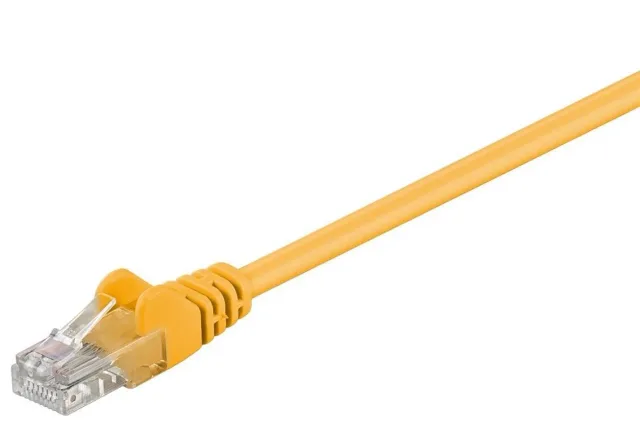 Goobay | CAT 5e patch cable, U/UTP | 95556 | Yellow RJ45 male (8P8C) | RJ45 male (8P8C)