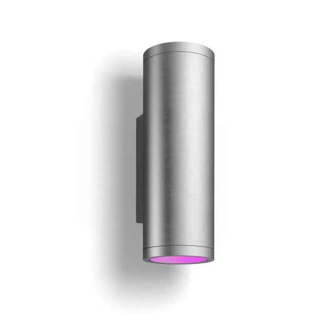 Philips Hue WCA Appear Outdoor Wall Lantern, Inox | 8 W | 2000-6500 Hue White Colour Ambiance