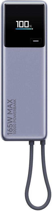 Xiaomi 165W Power Bank (Integrated Cable), 10000 mAh, USB-C, Gray