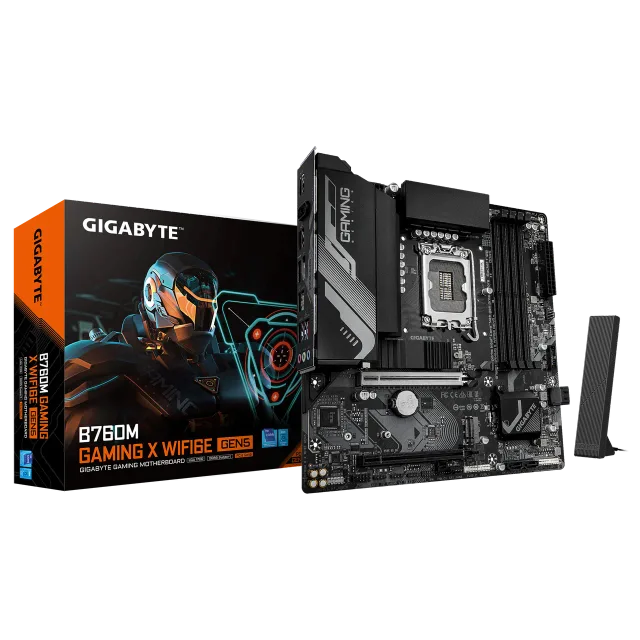 Gigabyte B760M GAMING X WIFI6E GEN5 | Processor family Intel | Processor socket LGA1700 | DDR5 | Supported hard disk drive interfaces SATA, M.2 | Number of SATA connectors 4