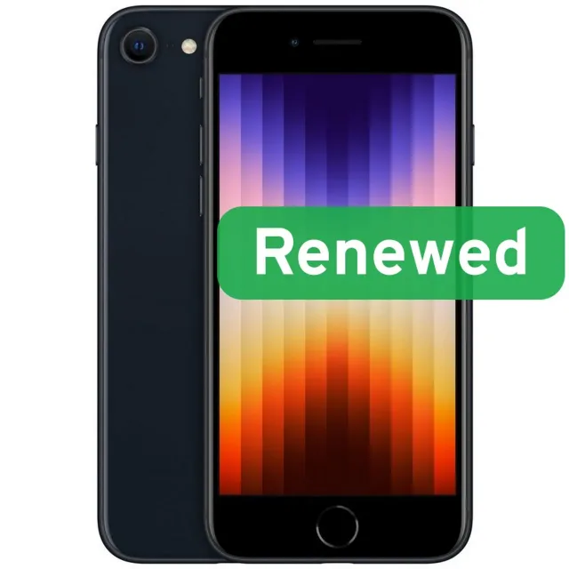 Apple Renewed Grade C | Apple iPhone SE (2022) | Midnight | 4.7 " | Retina IPS | 128 GB | 5G | iOS