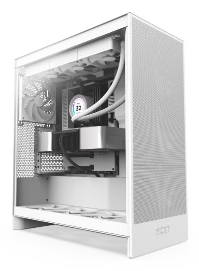 Case, NZXT, H7 Flow, MidiTower, ATX, EATX, MicroATX, MiniITX, Colour White, CM-H72FW-01