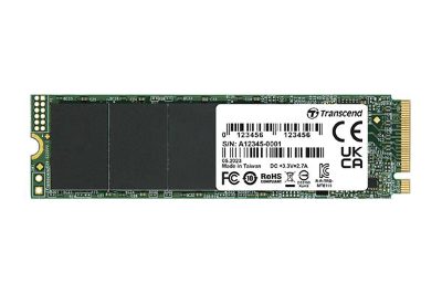 SSD, TRANSCEND, 500GB, PCIe Gen3, NVMe, NAND flash technology 3D NAND, Write speed 1600 MBytes/sec, Read speed 3000 MBytes/sec, Form Factor M.2, TBW 200 TB, MTBF 200000 hours, TS500GMTE115S
