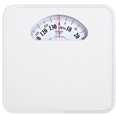 Mechanical Bathroom Scale, AD 8179w, Maximum weight (capacity) 136 kg, Accuracy 1000 g, White