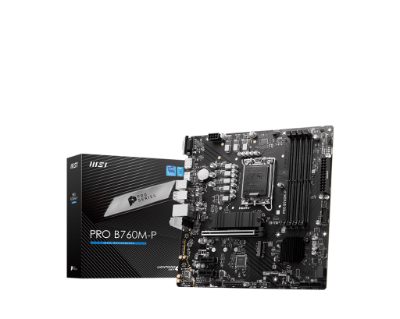 PRO B760M-P, Processor family Intel, Processor socket  LGA1700, DDR5 DIMM, Memory slots 4, Supported hard disk drive interfaces 	SATA, M.2, Number of SATA connectors 4, Chipset Intel B760, mATX