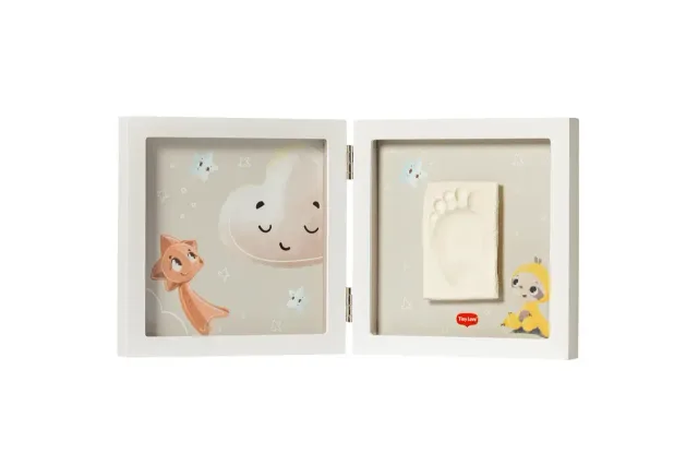 Tiny Love Simple Frame komplekts mazuļa pēdiņas vai rociņas nospieduma izveidošanai, balts