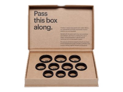 Ultrahuman Smart ring try-on sizing kit, UH-RA-SSK, Black